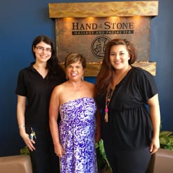 Hand & Stone Massage and Facial Spa - Spa Associates, Serenity and Nikki, with our all time favorite client Caroline