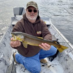 Rileys Outfitter - Our guests catch of a Brown trout!