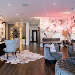 Chic Parisien - The welcoming lobby of Chic Parisien in Coral Gables, Florida. Our historic bridal boutique has been open for more than fifty years.
