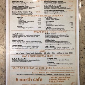 6 North Cafe - Breakfasts, Sandwich Wraps and more - Cafes Near Me - Ballwin, Missouri 6 North Cafe - Breakfasts, Sandwich Wraps and more - Cafes Near Me - Ballwin, Missouri