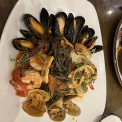 Mello Bistro - Black linguine and a ton of fresh seafood best I've had