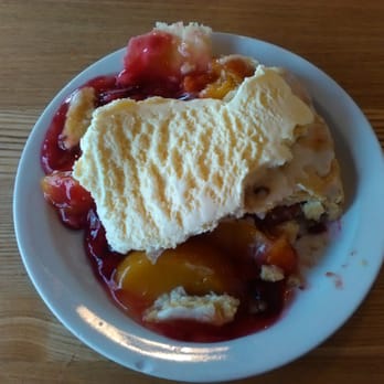 Jongewaard's Bake n Broil - Peach Raspberry Pie w/icing a la mode - American Near Me - Long Beach, California
