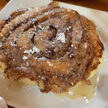 Spoons Cafe - Cinnamon Roll pancake, YUMMY!!! - New American Near Me - Baltimore, Maryland