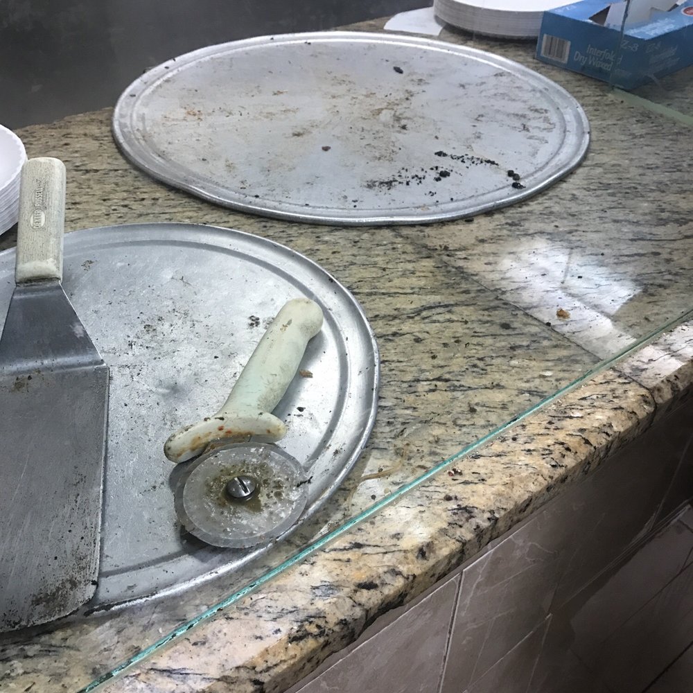 Sal & Paul's Pizzeria - a dirty counter - Pizza Near Me - Brooklyn, New York