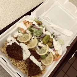 Crown Fried Chicken & Pizza - Spice burgers weth rice and salad