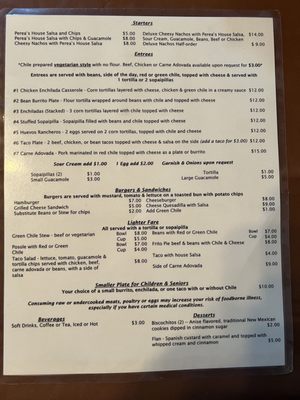 Menu photo 1 Perea's Tijuana Bar Corrales, NM Menu photo 1 Perea's Tijuana Bar Corrales, NM