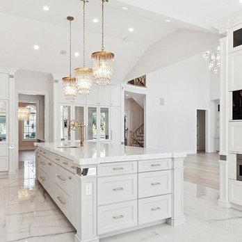 Edwards Home Remodeling - a large kitchen with marble floors - General Contractors Near Me - Sunnyvale, California