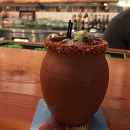 Tequila, sprite, lemon ... tajin...  forgot the name
