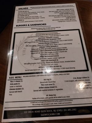 Menu photo 4 The Glen Rock Inn Glen Rock, NJ Menu photo 4 The Glen Rock Inn Glen Rock, NJ