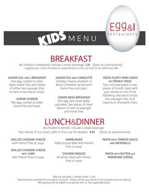 Menu photo 1 The Egg and I Restaurants Hamilton, ON Menu photo 1 The Egg and I Restaurants Hamilton, ON