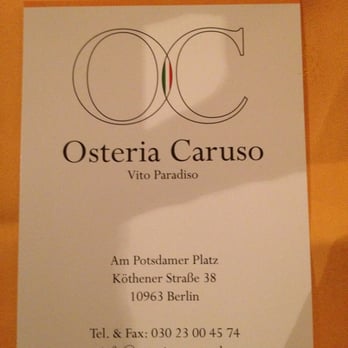 Osteria Caruso - Italian Near Me - Berlin, BE Osteria Caruso - Italian Near Me - Berlin, BE