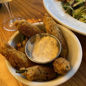 The Rarebit - Fried Okra with creole dressing. - New American Near Me - Charleston, South Carolina The Rarebit - Fried Okra with creole dressing. - New American Near Me - Charleston, South Carolina