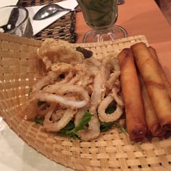 The Uleg - Calamari and spring rolls ( two separate dishes)