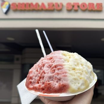 Shimazu Store - Small, Shimazu Special - Red Velvet & Crème Brulee - Shaved Ice Near Me - Kapolei, Hawaii
