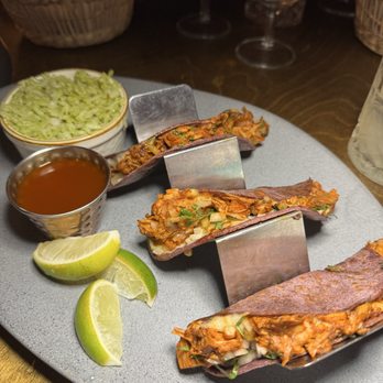 Ajua Mexican Kitchen & Bar - Jackfruit Quesabirria Taco (vegan) - New Mexican Cuisine Near Me - Jacksonville Beach, Florida Ajua Mexican Kitchen & Bar - Jackfruit Quesabirria Taco (vegan) - New Mexican Cuisine Near Me - Jacksonville Beach, Florida