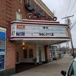 Cameo Theatre - The outside marquee. Looks like its needs a refurb but the thearter is all new on the inside. lights, camera, action.