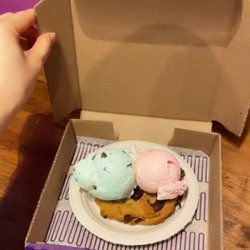 Triple chocolate chip cookie & mint chocolate & Strawberry cheesecake ice cream