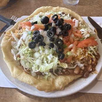 Junction Restaurant - Navajo Taco on fry bread - American Near Me - Chinle, Arizona