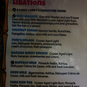 Luau Larry's - Libations menu - New American Near Me - Avalon, California