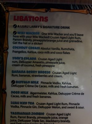 Menu photo 8 Luau Larry's Avalon, CA