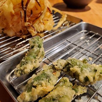 Izakaya Tenkichi - Shiso wrapped mentaiko tempura - Japanese Near Me - Honolulu, Hawaii Izakaya Tenkichi - Shiso wrapped mentaiko tempura - Japanese Near Me - Honolulu, Hawaii