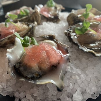 The Lark - Oysters with watermelon granita. - New American Near Me - Santa Barbara, California The Lark - Oysters with watermelon granita. - New American Near Me - Santa Barbara, California
