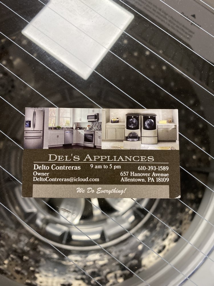 DEL’S APPLIANCES Updated June 2024 657 Hanover Ave, Allentown, Pennsylvania Appliances