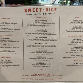 Sweet Rice - Thai Near Me - Gardena, California
