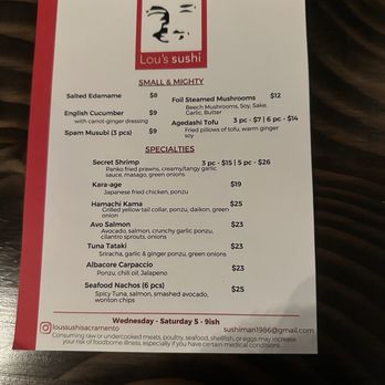 Lou's Sushi - Sushi Bars Near Me - Sacramento, California Lou's Sushi - Sushi Bars Near Me - Sacramento, California