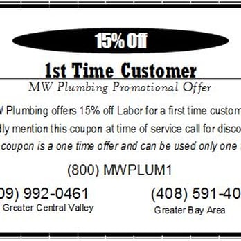 MW Plumbing - 1st Time Customer Special. 15% Off! - Plumbing Near Me MW Plumbing - 1st Time Customer Special. 15% Off! - Plumbing Near Me