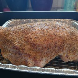 Champoeg Farms - Rubbed with spices for the smoker