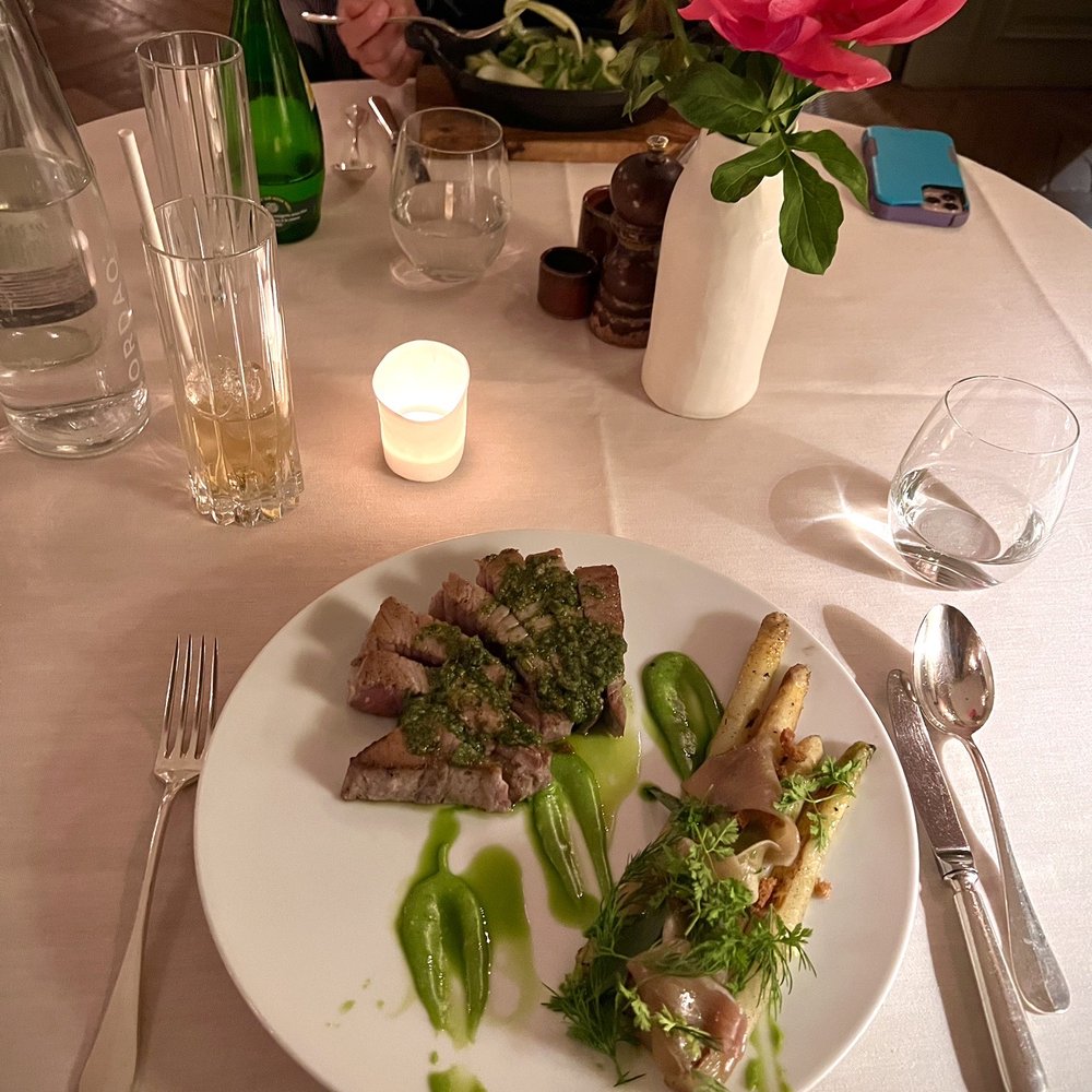 La Mirande - Salmon with pesto and white asparagus - Hotels Near Me - Avignon, 84
