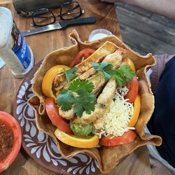 Cocina De Jalisco - Taco Salad at Cocina de Jalisco with fajita chicken strips. So delicious!!