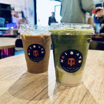 Haibayô - Vietnamese Iced Cofee (left) and Dirty Matcha Latte (right). - Community Centers Near Me - Chicago, Illinois