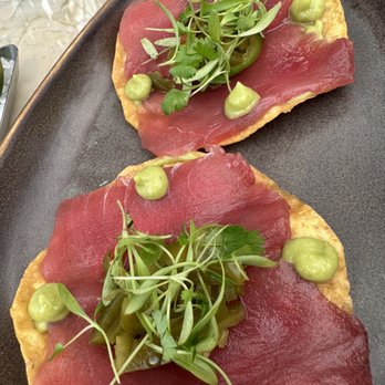 Serena - Tuna tostada. Was good. No biggie - Mexican Near Me - Miami Beach, Florida