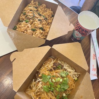 Dek Sen's By Rustic Spoon - Kapow fried rice (mild is pretty hot still) + pad thai - Thai Near Me - Los Angeles, California Dek Sen's By Rustic Spoon - Kapow fried rice (mild is pretty hot still) + pad thai - Thai Near Me - Los Angeles, California