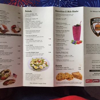 Burger Authority - Menu - Burgers Near Me - Buffalo, New York Burger Authority - Menu - Burgers Near Me - Buffalo, New York
