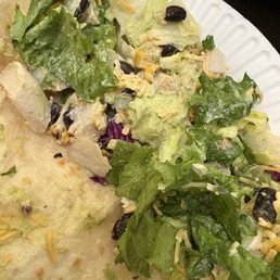 A very bare southwest chicken wrap A very bare southwest chicken wrap