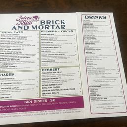 The food and drinks with current pricing as of Sept 2025