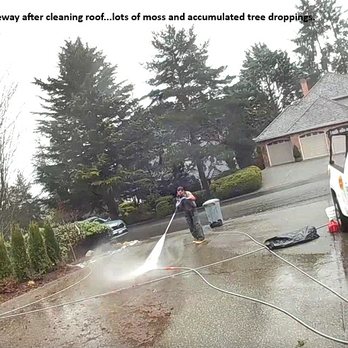 Eastside Roof Cleaning - Cleaning up driveway from roof cleaning. - Roofing Near Me - Snohomish, Washington Eastside Roof Cleaning - Cleaning up driveway from roof cleaning. - Roofing Near Me - Snohomish, Washington