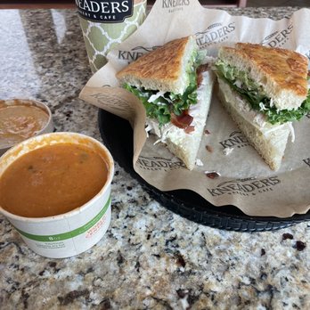Kneaders Bakery & Cafe - Turkey Bacon Avocado Sandwich, Tomato soup - Cafes Near Me - Saratoga Springs, Utah