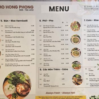 Pho Hoang Gia - Menu - Vietnamese Near Me - Markham, Ontario