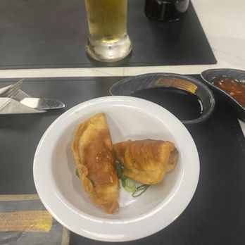 Temak House Florida - Pork Gyoza full menu (4 un). Eat 2 then took the picture!  lol - Sushi Bars Near Me - Deerfield Beach, Florida