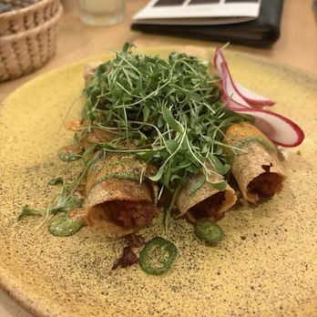 Origen - Flautitas de tun ahumado - New Mexican Cuisine Near Me - San Diego, California Origen - Flautitas de tun ahumado - New Mexican Cuisine Near Me - San Diego, California