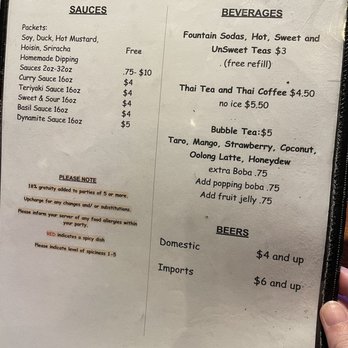 Pad Thai Cafe - Menu 4 of 4 (as of June 2023) - Thai Near Me - Murfreesboro, Tennessee