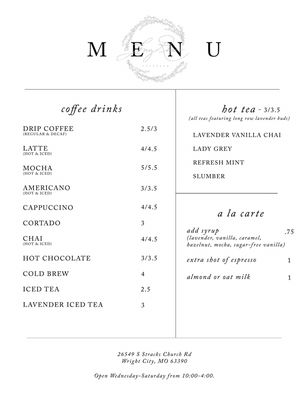 Menu photo 8 Long Row Lavender Wright City, MO