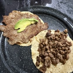 Por Siempre - Suadero, milanesa tacos (w/o cilantro and onion)