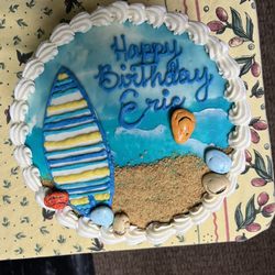 On the Vine Market Place - Delicious Birthday cake. They have lots of options