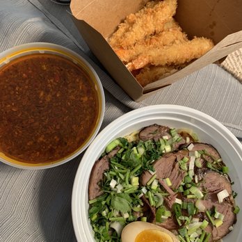 Ramentica - Chili oil beef ramen and tempura shrimp! - Ramen Near Me - Pittsburg, California Ramentica - Chili oil beef ramen and tempura shrimp! - Ramen Near Me - Pittsburg, California