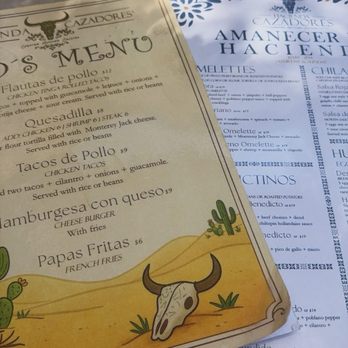 Hacienda Cazadores - Menu picture in the patio area - Mexican Near Me - La Mesa, California